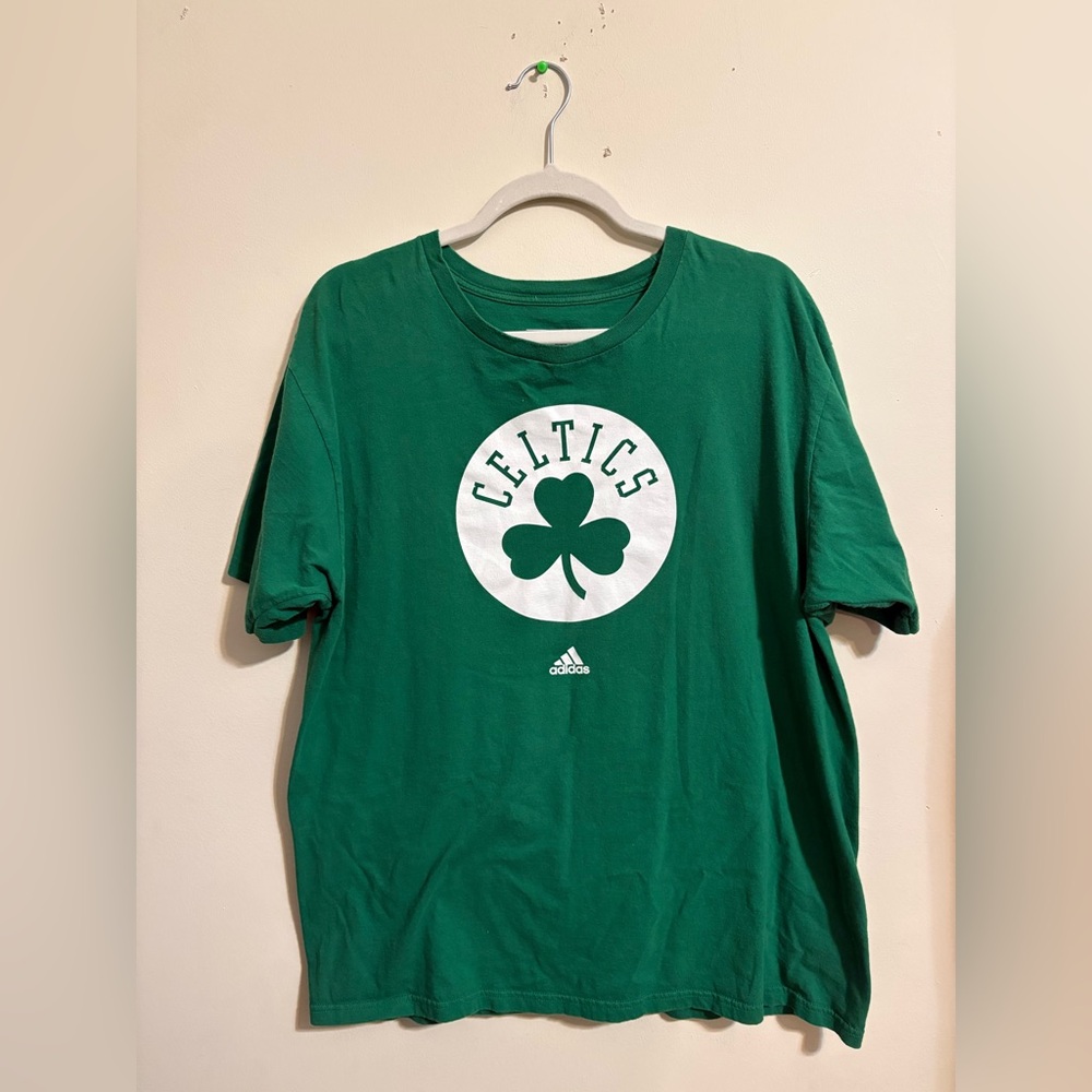 Adidas‎ Boston Celtics Green White Mens X-Large the Go-To Tee T-Shirt cotton